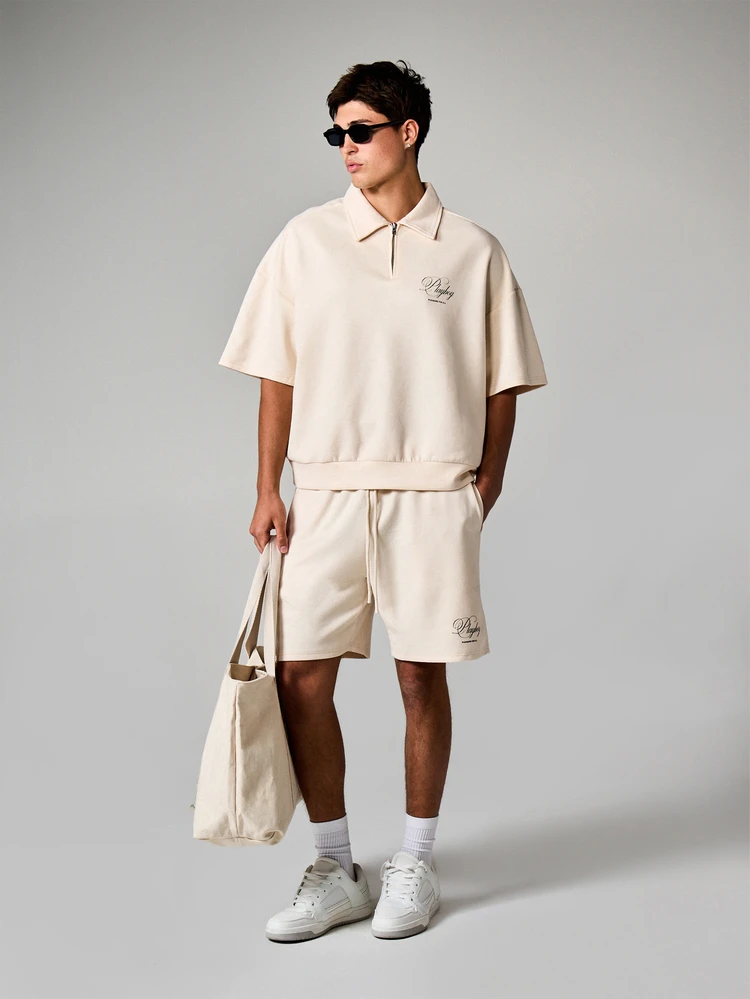 PLAYBOY X SUMWON Script Logo Polo With Quarter Zip