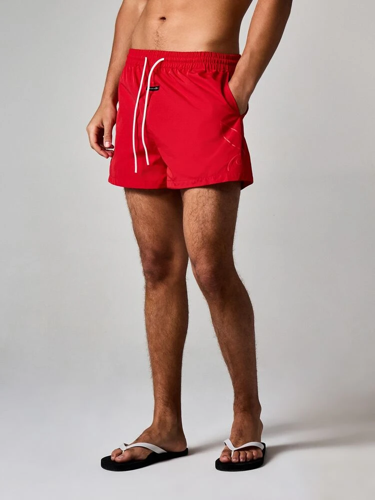 PLAYBOY X SUMWON Drawstring Beach Shorts With Side Pockets