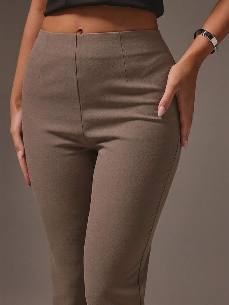 MISSGUIDED Pantaloni a vita alta a gamba ampia con orlo corto, adatti per l'abbigliamento casual elegante da ufficio estivo