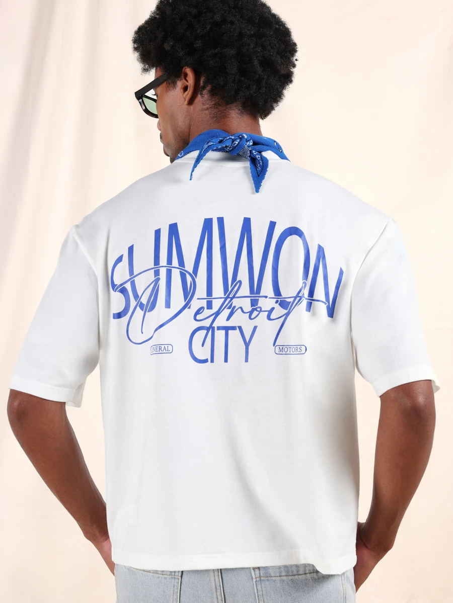 SUMWON 男士T恤 - 白色 - 查看 1