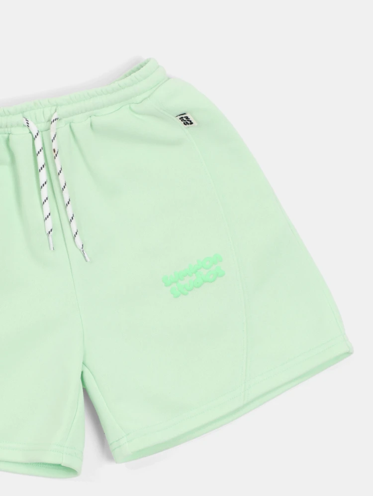 Oversized Light Green T-Shirt And Shorts Co-Ord Set Boys Casual Summer Crew Neck Short Sleeve Jogger Style Drawstring