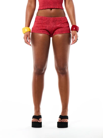 SUMWON WOMEN Pantalones cortos con pliegues de cintura elástica del equipo nacional de Marruecos, elegante y deportivo para el día del partido de la Copa Mundial 2026, jersey de estilo callejero de fútbol