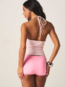 MISSGUIDED Shorts con lentejuelas y adorno de mariposa para noches de festival de verano y fiestas en la playa - Rosa - Ver 3