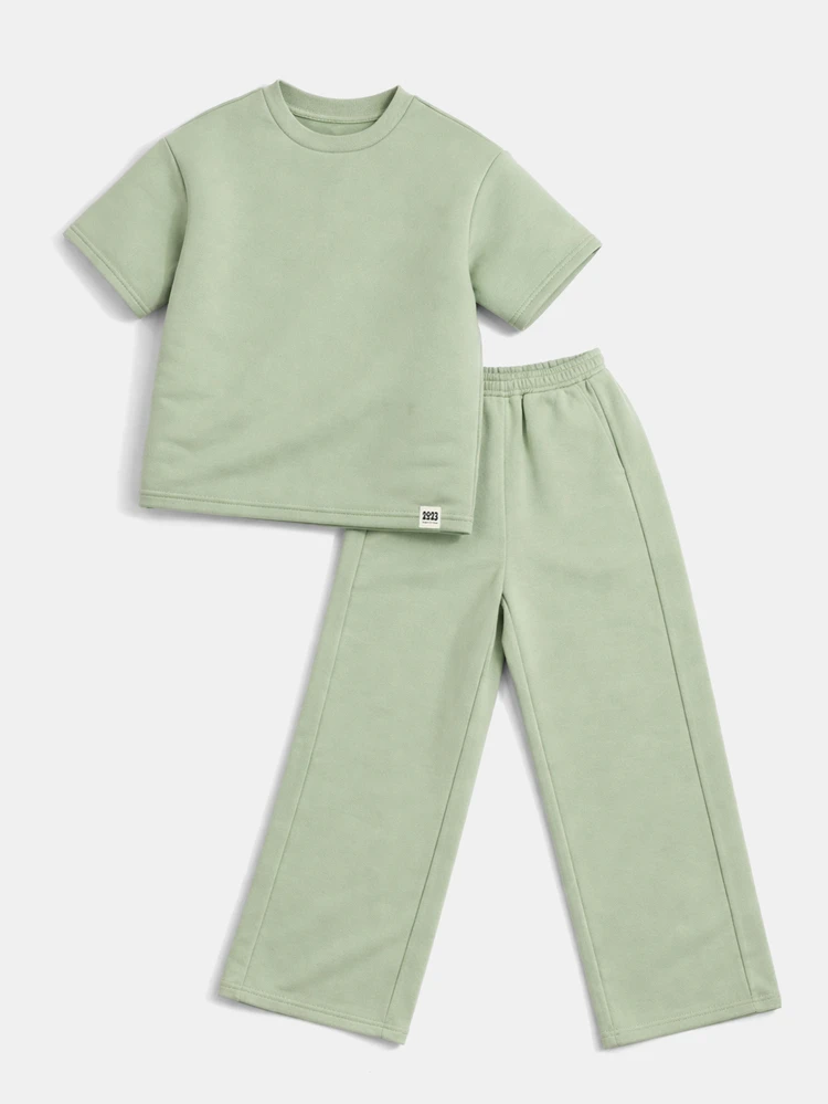Boys Number 03 Graphic Tee And Matching Jogger Pants Casual Two Piece Coordinate Set For Everyday Comfort