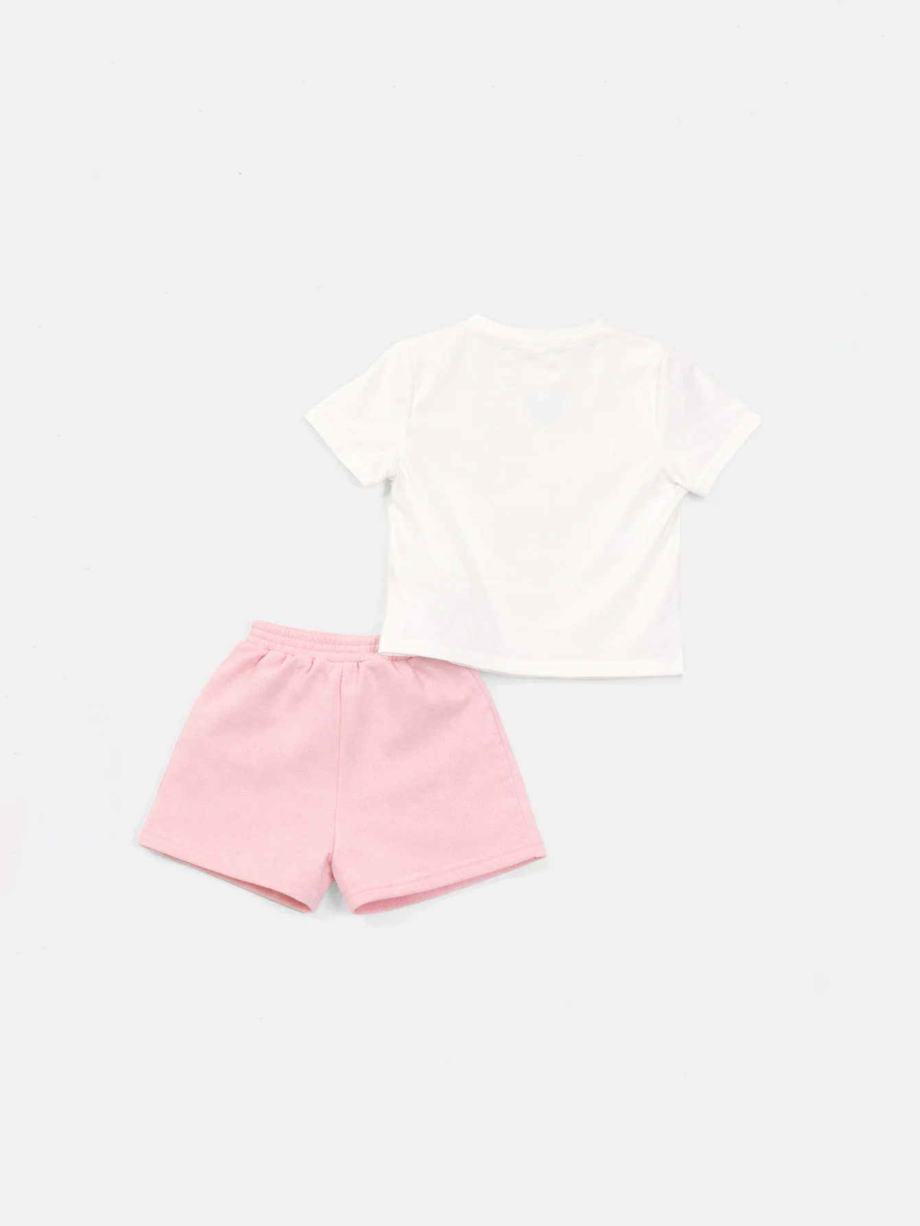 Besticktes amerikanisches Flagge Herz T-Shirt und Shorts Set, Sommer Lässig Zweiteiler