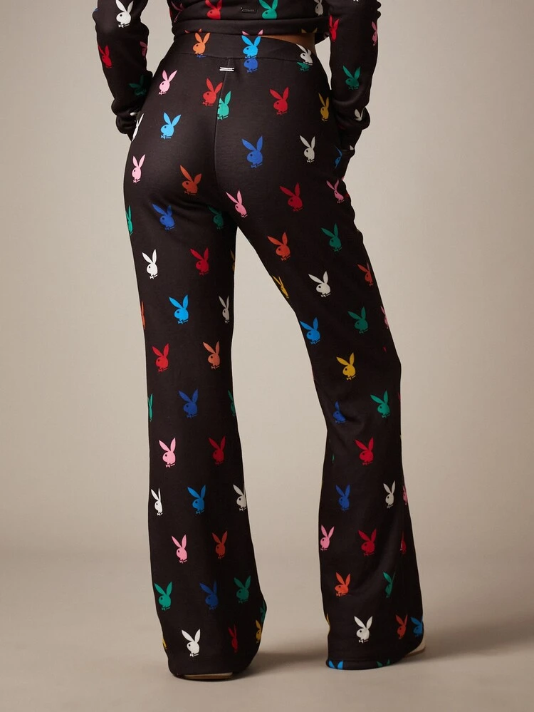 Missguided x Playboy Drawstring Sweatpants With Bunny Print