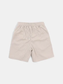 SUMWON Boys Waffle Knit Jorts Casual Drawstring Shorts With Side Pockets And Embroidered Logo Detail For Spring Summer - Grey - View 2