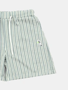 SUMWON Bộ đồ đôi mùa hè thoải mái gồm áo tank top và quần short kẻ sọc cho bé trai, họa tiết vợt tennis. - màu xanh lá - Xem 4