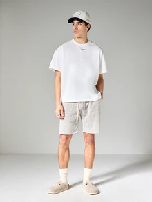 SUMWON Tropical Leaf Print Crew Neck Short Sleeve Summer Tee Casual Botanical Pattern Comfort T-Shirt - White - View 3
