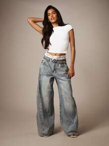MISSGUIDED Áo croptop tay ngắn buộc dây phía sau, thiết kế hở lưng và có dây buộc, kiểu dáng thời trang mùa hè. - trắng - Xem 3