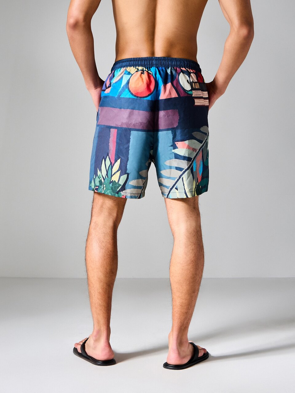 PLAYBOY X SUMWON Pantaloncini da bagno con stampa AOP a coniglio, vestibilità morbida, con vita elasticizzata e laccio, adatti per l'estate e le vacanze al mare