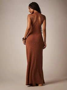 MISSGUIDED Váy maxi nữ - màu nâu - Xem 2