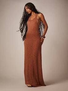 MISSGUIDED Váy maxi nữ - màu nâu - Xem 1