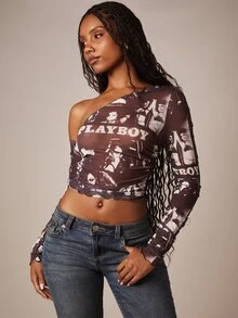 Missguided x Playboy Women Tops - Black - View 1