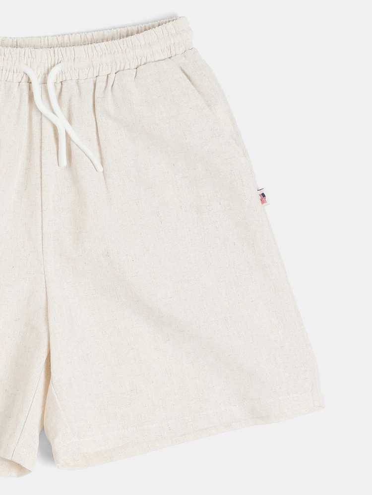 Tween Boys New York Archive 01 Striped Short Sleeve Shirt And Chino Shorts Co-Ord Set Summer , Fourth Of July
