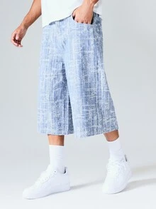 SUMWON Quần short denim nam - Màu xanh lam - Xem 1