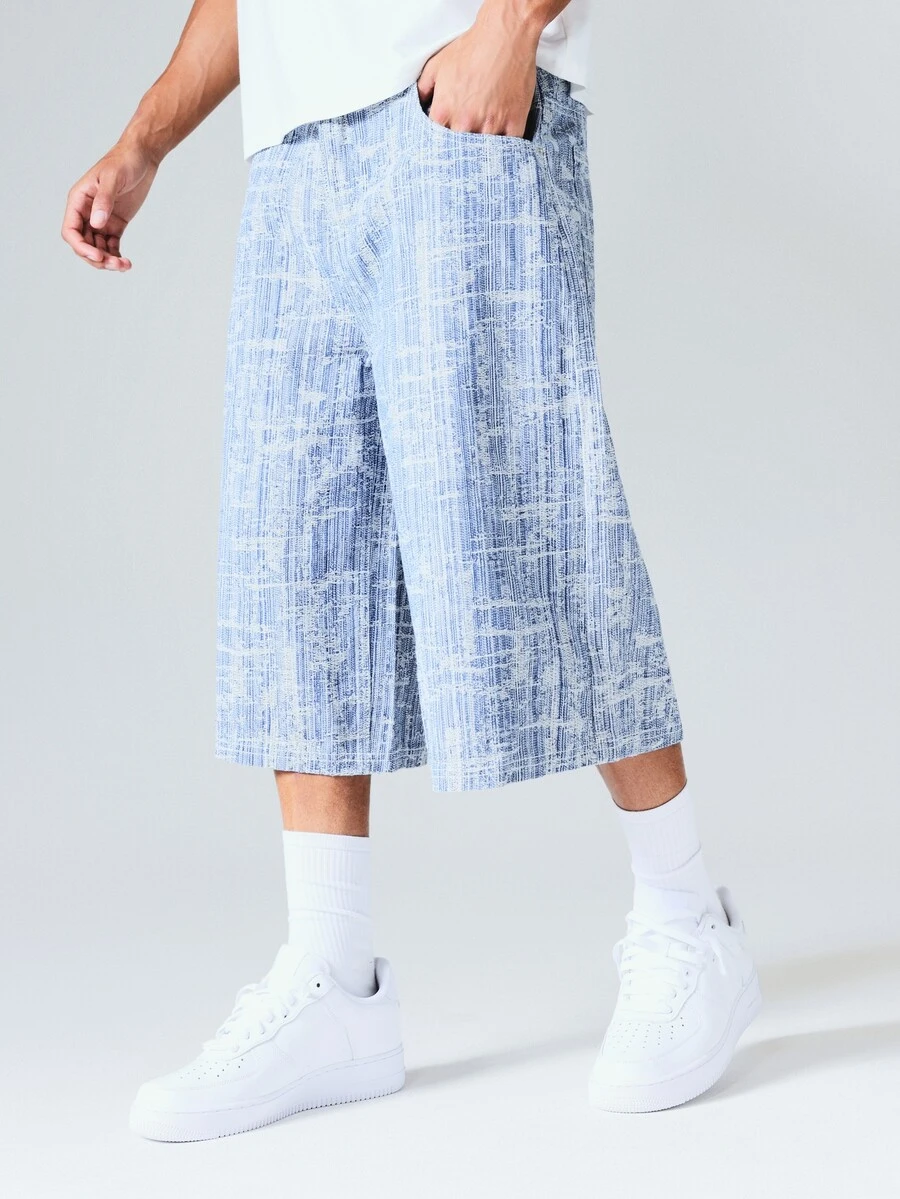 SUMWON Quần short denim nam - Màu xanh lam - Xem 1