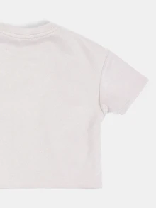 SUMWON Boys Suedette Short Set Crew Neck Crop Tee With Seam Detail And Velvet Shorts Summer Co-Ord Two-Piece Outfit - Grey - View 4
