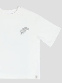 SUMWON Studios Lemon Fresh Graphic Co-Ord Set Crew Neck Tee And Shorts Summer Two-Piece Outfit For Tweens - White - View 4