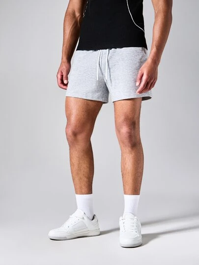 SUMWON Casual Drawstring Fleece Shorts With Elasticated Waist Side Pockets And Short Inseam Summer Essential