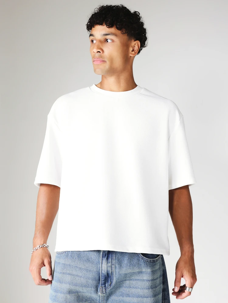 PLAYBOY X SUMWON 1953 Graphic Oversized Cropped Tee With Multicolor Varsity Letter Patches On Back And Sleeves