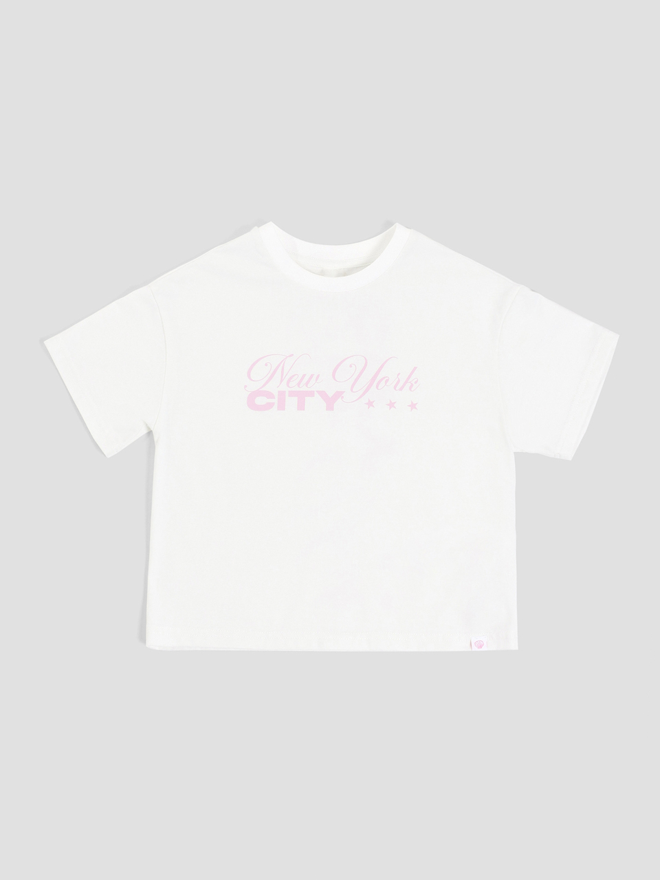 Girls New York City Graphic Oversized Crew Neck Short Sleeve T-Shirt With Front And Back Print Star Detail
