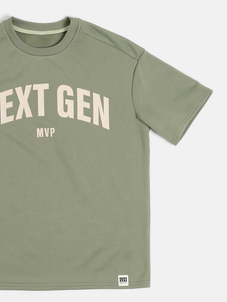 Tween Boys Crew Neck Slogan Graphic Tee Next Gen MVP Arch Print Short Sleeve Casual T-Shirt