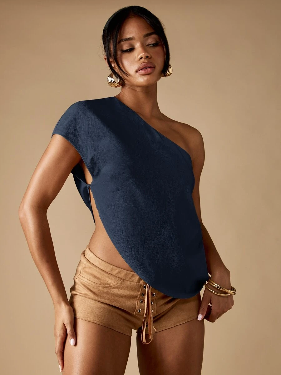 MISSGUIDED Áo nữ - Màu xanh hải quân - Xem 1