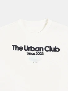 SUMWON Boys Urban Club Graphic Crew Neck Tee And Tie Dye Shorts Co-Ord Set Summer Two-Piece Outfit - White - View 3