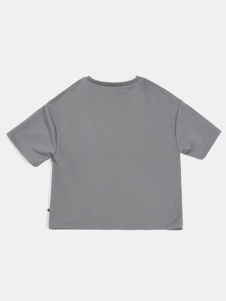 Design Studios Logo Tee Crew Neck Short Sleeve Boxy Fit Casual Everyday T-Shirt For Tweens