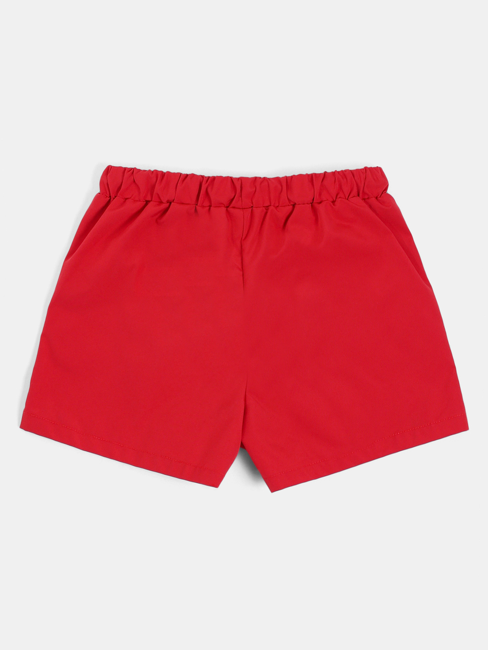 Short en nylon pour garçons préadolescents avec détail de rayure latérale et imprimé de logo, taille à cordon, porter décontracté au quotidien en été
