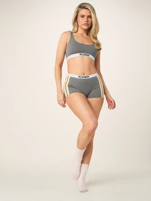 Missguided x Playboy Bộ đồ hai mảnh dành cho nữ - Màu xám đen - Xem 3