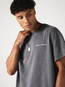 SUMWON Summon Studios – Överdimensionerad t-shirt med boxig skalle, tryck på baksidan och tvättad vintage-finish - Grå - Visa 6