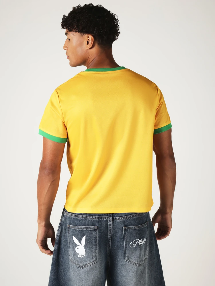 T-shirt vintage rétro décontracté à col ras-du-cou et manches courtes avec imprimé graphique Rio de Janeiro 1985 Brésil