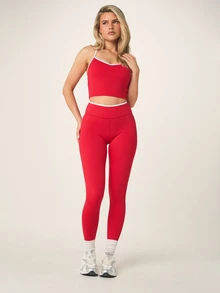 Missguided x Playboy 女士运动紧身裤 - 紅白色 - 查看 4