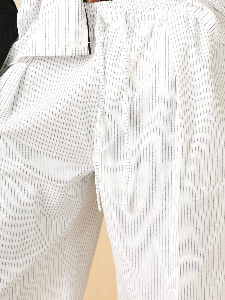 Atelier Striped Short Sleeve Camp Collar Co-Ord Shirt With Contrast Piping Detail Summer