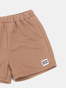 SUMWON Design Studios Raglan Co-Ord T-Shirt And Shorts Set For Boys Summer Beach - Coffee Brown - View 6