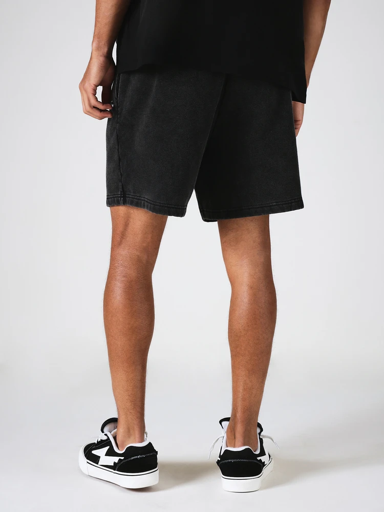 Shorts Casuais com Estampa Gráfica, Motivo de Caveira de Motociclista e Cordão na Cintura para Estilo de Rua de Verão