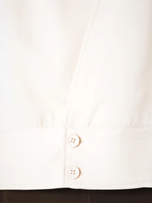 SUMWON Blazer sin cuello de cuello en V con cierre de botón, ajuste oversize, manga larga, chaqueta casual elegante relajada - Gris - Ver 6