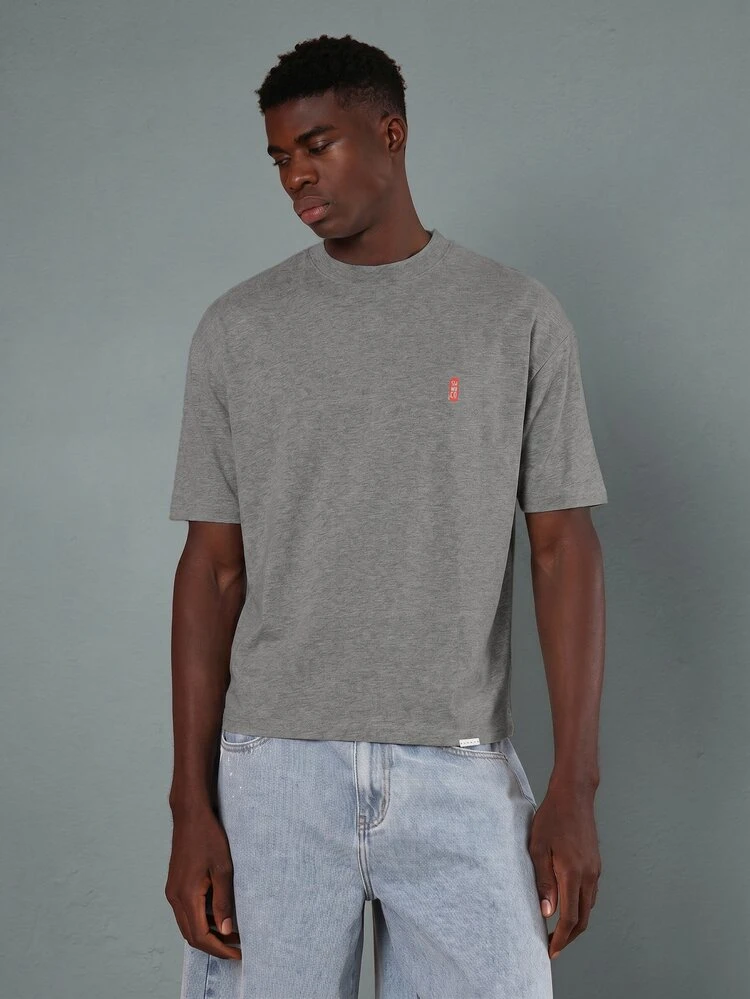Regular Oversized Crew Neck T-Shirt With Back Lemon Graphic Print And Small Logo Detail For Everyday Casual Wear