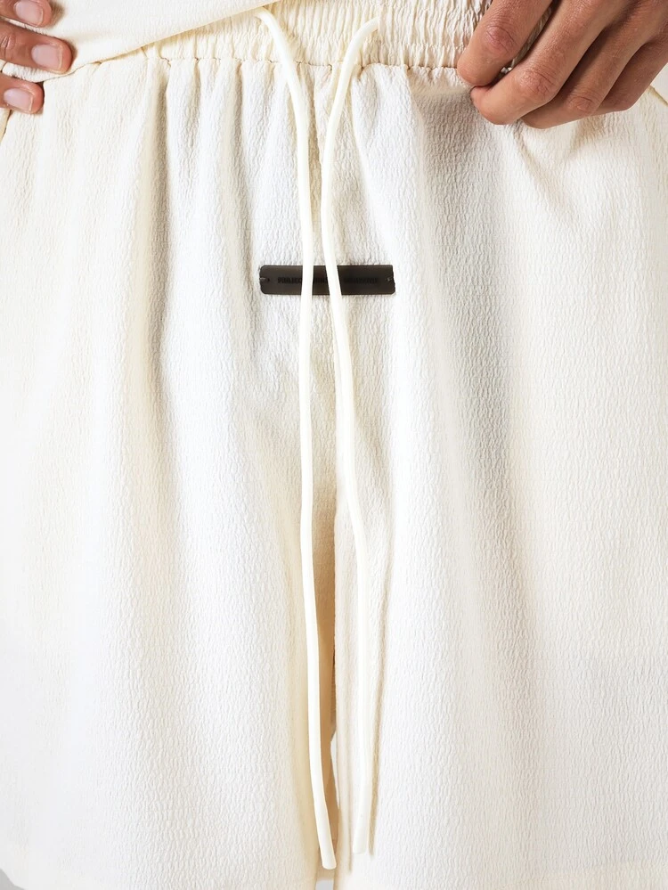 Oversized Camp Collar Short Sleeve Textured Co-Ord Shirt Set For Casual Summer Beach Holiday Vacation Wear
