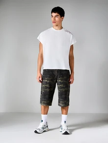 PLAYBOY X SUMWON Bunny Essentials Sleeveless Tank Top With Back Graphic Print And Crew Neck For Summer - White - View 3