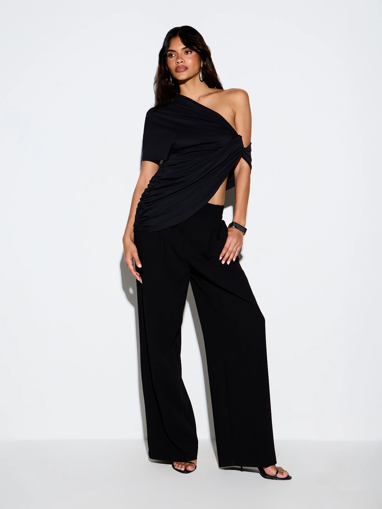 KIZN Women Black Shoulder Strap Tops