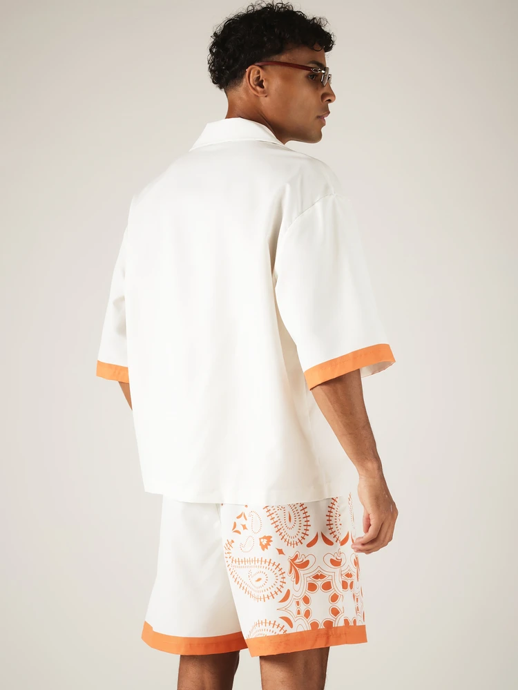 2026 Paisley Muster Oversized Camp Kragen Kurzarm Hemd Dubai Sommer Resort Tragen