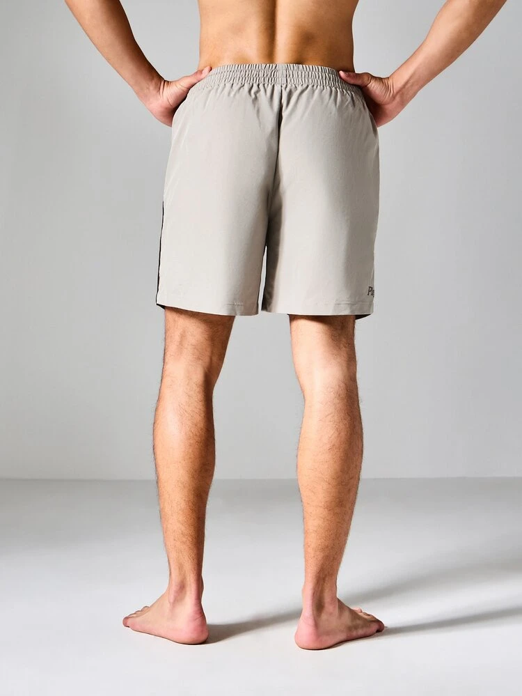 PLAYBOY X SUMWON Graphic Swim Shorts With Side Stripe And Drawstring Waist For Beach Vacation Summer