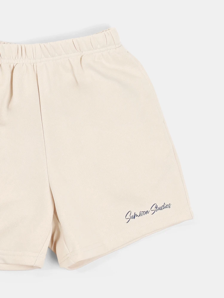 Oversized Studios Fruit Market Graphic Co-Ord T-Shirt And Shorts Set For Tweens Summer Style