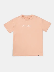 SUMWON Studios Sketchy Lemon Graphic Tee Crew Neck Short Sleeve Summer Casual T-Shirt Tween Boys - Coral Orange - View 2