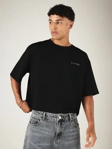 PLAYBOY X SUMWON Áo croptop dáng rộng, thoải mái với họa tiết thỏ rách ở lưng, cổ tròn, tay ngắn. - trắng - Xem 5