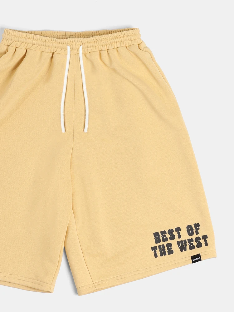 Boys Tween "Best Of The West" Graphic Tee And Shorts Co-Ord Set Crew Neck Short Sleeve Summer Casual Two-Piece Outfit