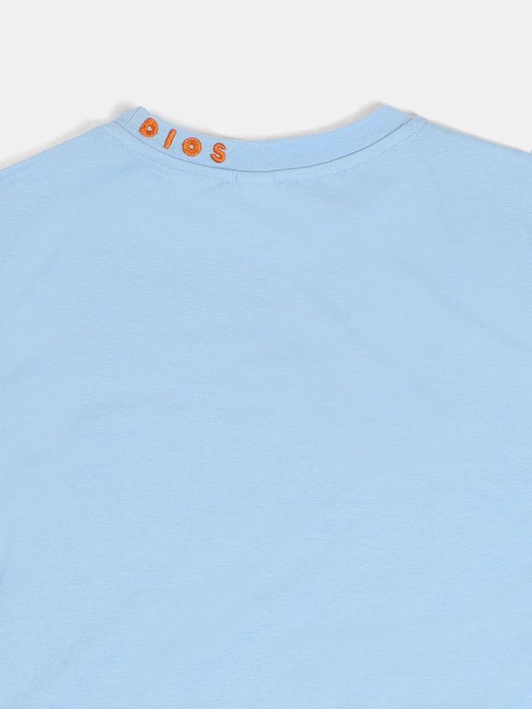 Tween Boys Super Oversized Crew Neck T-Shirt With Embroidered Collar Text Short Sleeve Relaxed Casual Summer Top
